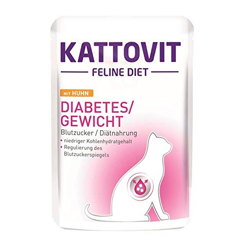 Finnern KATTOVIT Diabetes/Gewicht Huhn | 24x 85g Katzenfutter nass