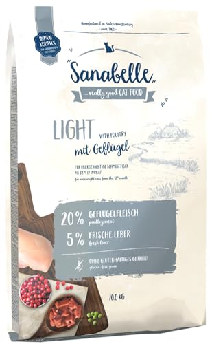 Sanabelle Light | Katzentrockenfutter mit vermindertem Energiergehalt für übergewichtige Katzen | 1 x...