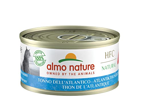 Almo Nature HFC Natural Katzenfutter nass -Atlantikthunfisch 24er Pack (24 x 70g)
