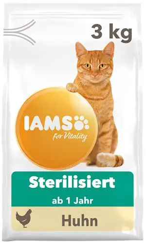 IAMS for Vitality Sterilised Katzenfutter trocken - Trockenfutter für sterilisierte / kastrierte Katzen...